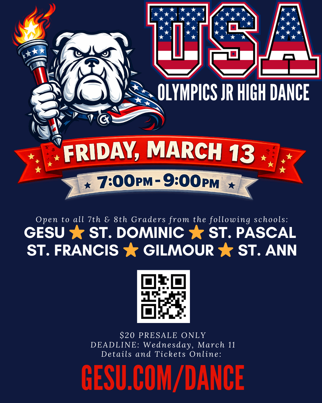 Red and Blue Illustrative USA Independence Day Instagram Post